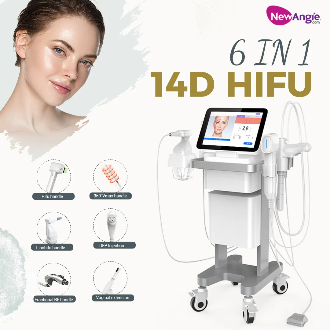 14D Hifu Machine Focused Ultrasound 7D 12D Vertical Transducer Face Lifting 6 in 1 Hifu Machine