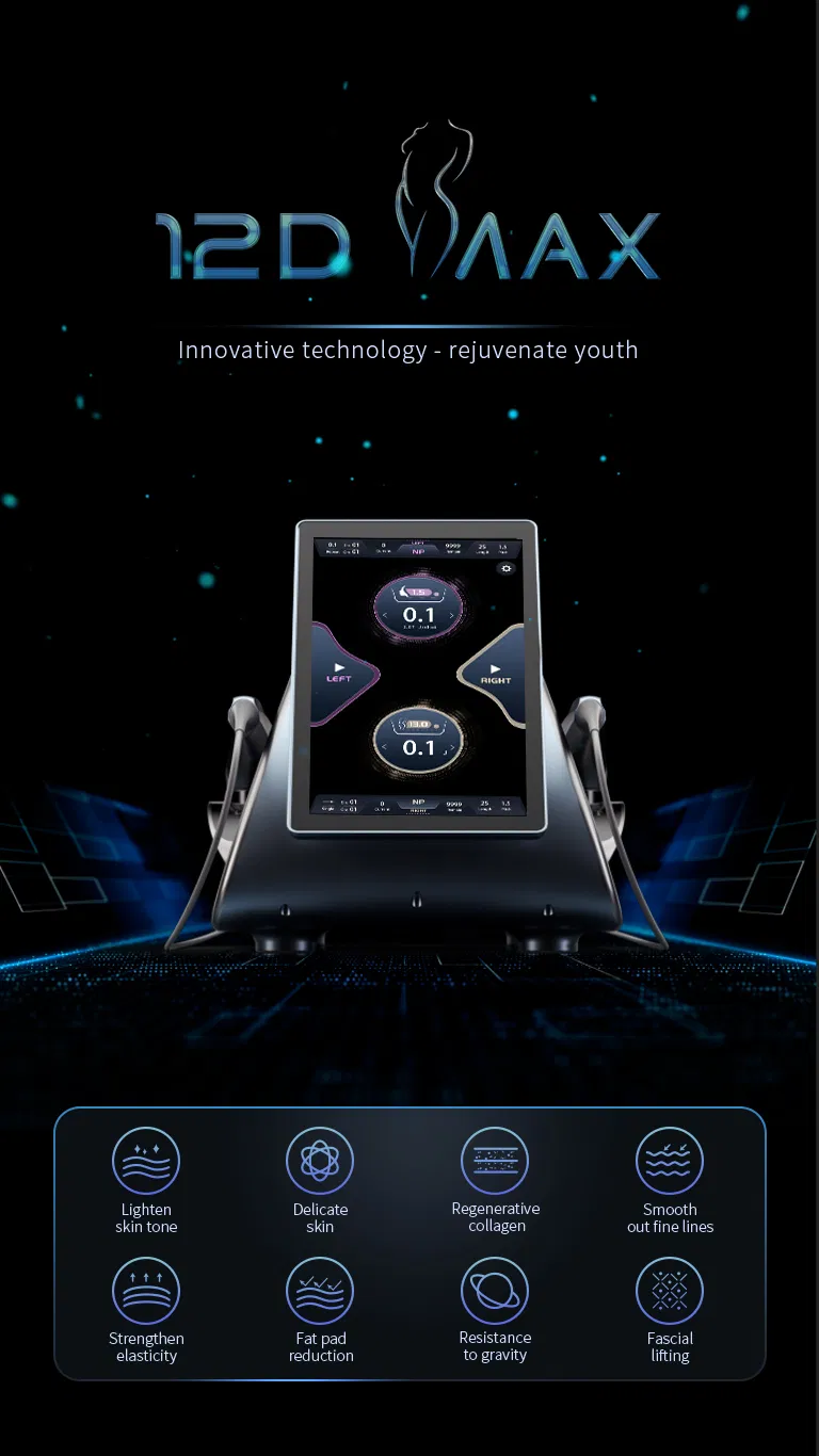 2025 Portable Ultrasound 12D Hifu Wrinkle Removal Face Lifting Beauty Salon Equipment