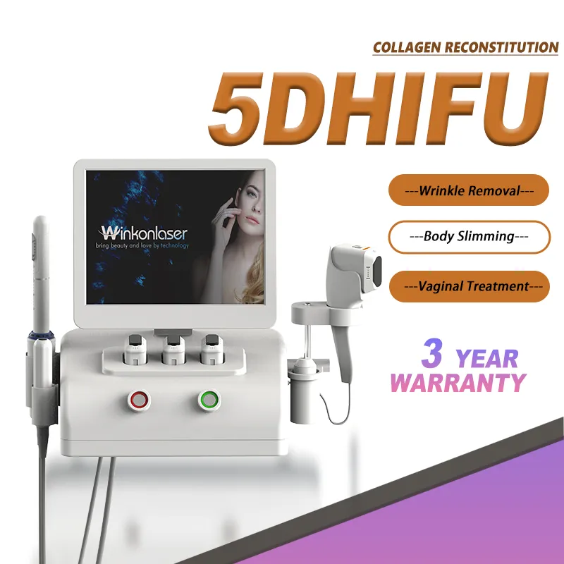 Hifu Machine Professional 5D V Max 8 Cartridges 11 Line 25000 Shots for Body Slimming