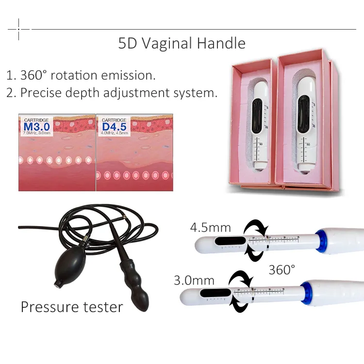 Hifu Machine Professional 5D V Max 8 Cartridges 11 Line 25000 Shots for Body Slimming