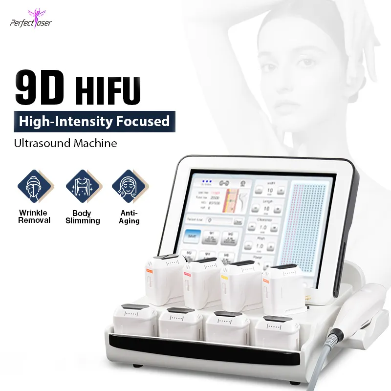 Perfectlaser Non-Invasive Skin Rejuvenation Home 9d Hifu Beauty Machine for Wrinkle Remove Face Reyouth Body Slimming Fine Line Removal