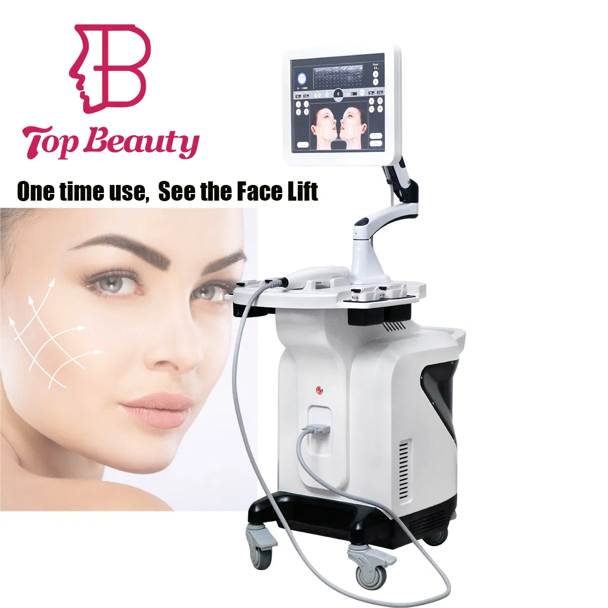 Portable Professional Hifu Device Face Lifting Skin Tightening Wrinkle Removal 7D Hifu