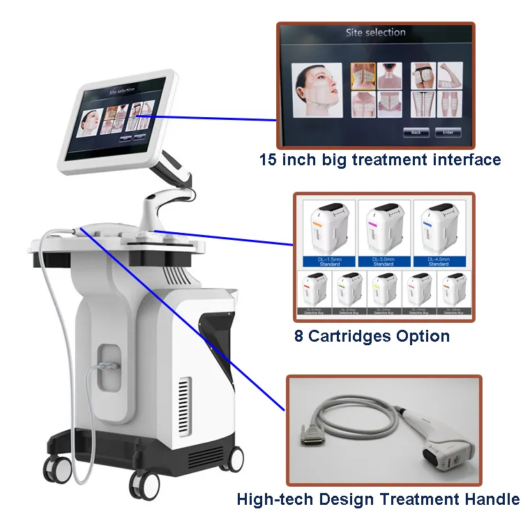 Portable Professional Hifu Device Face Lifting Skin Tightening Wrinkle Removal 7D Hifu