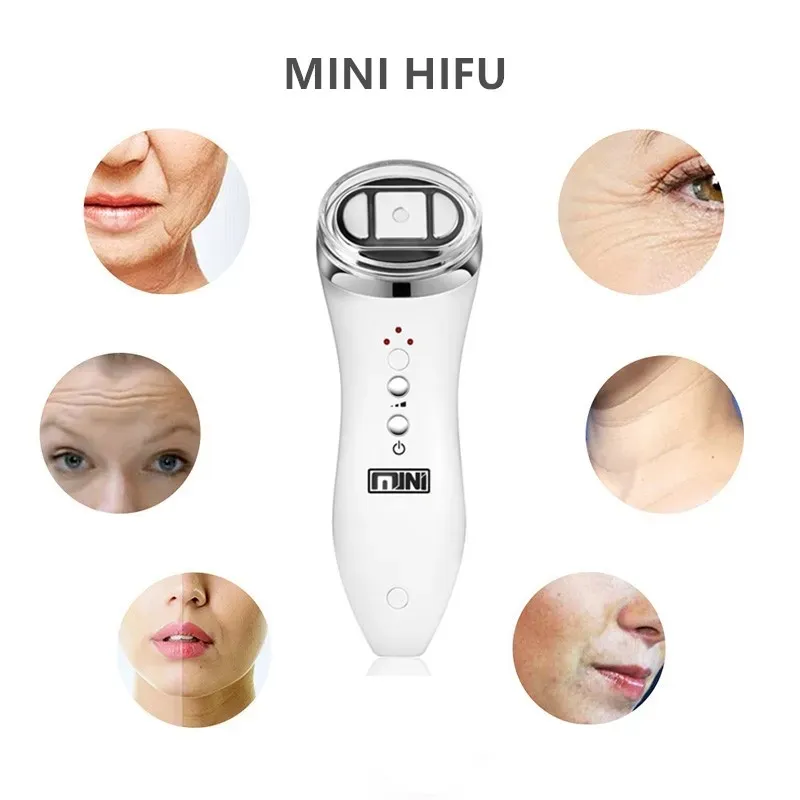 RF LED Blue Red Light Lifting Firming Anti Eye Bag Wrinkle Ultrasonic Stimulate Reduce Line Loose Skin Tighten Mini Hifu Device